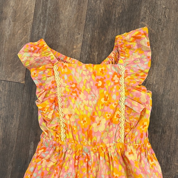 Vibrant Floral Kids Romper - Picture 2 of 9